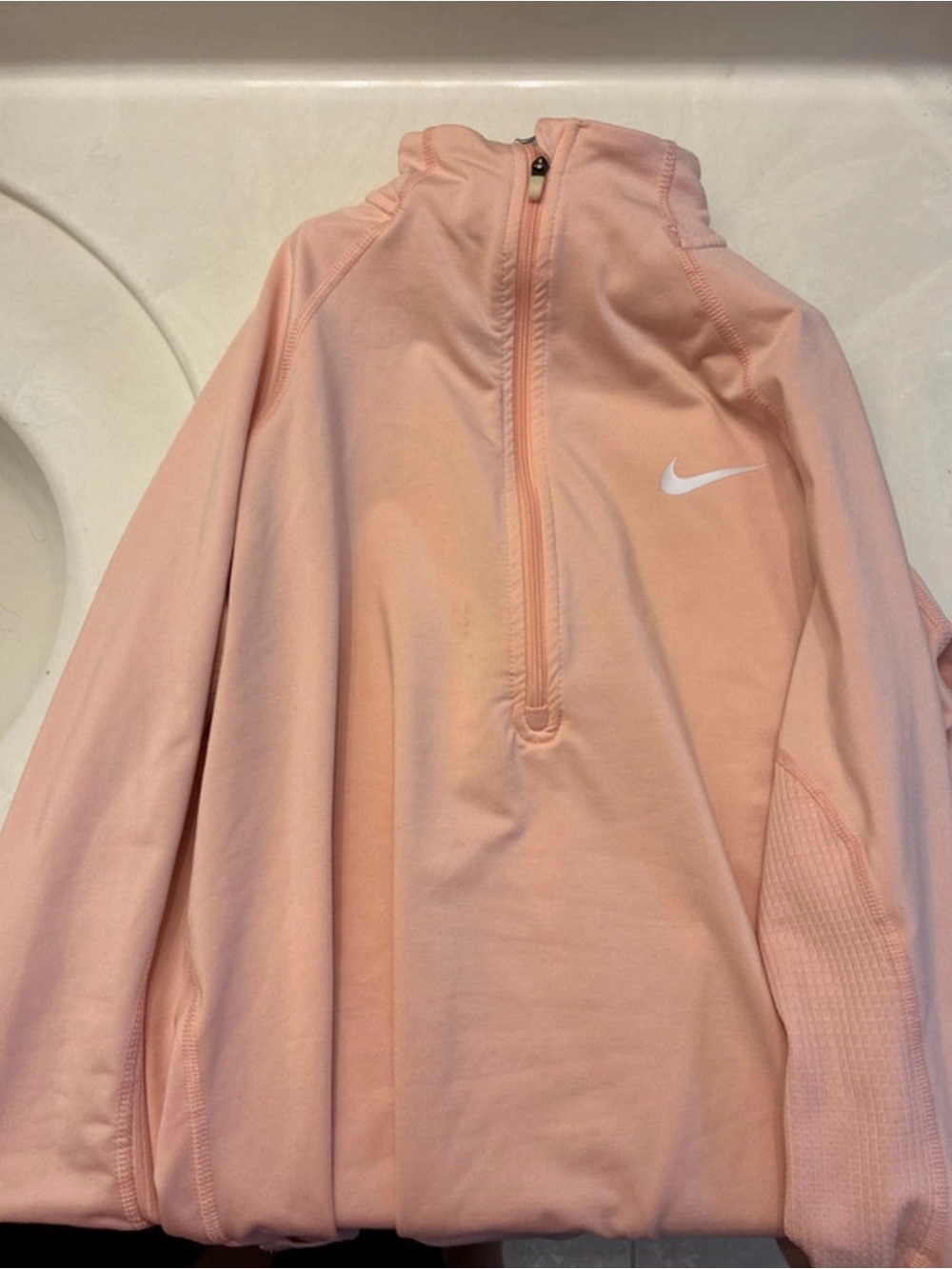 Nike Kids Light Pink Half-Zip Puffer Jacket
